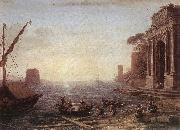 Claude Lorrain A Seaport at Sunrise oil painting on canvas